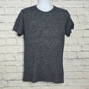 🌼Superdry Logo T-Shirt Mens Size Large Heathered Navy Blue